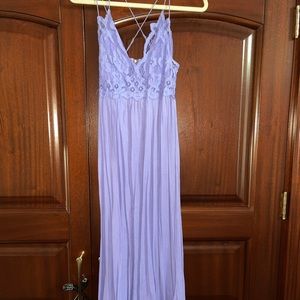 Free People Lace Adella Maxi Dress Purple; worn once